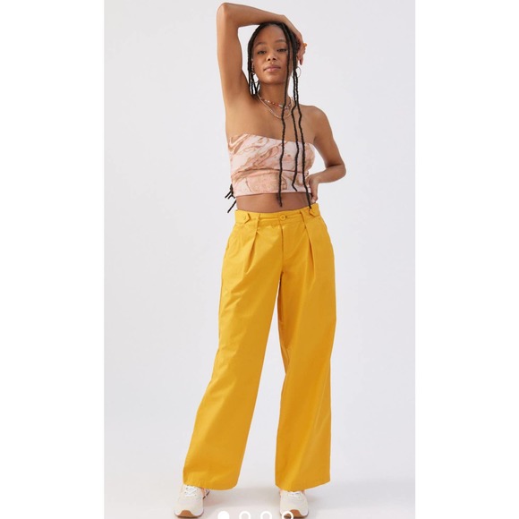 BDG Maya Baggy Trouser Pant XS in Gold NWT - Picture 3 of 9